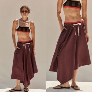 FREE PEOPLE COASTAL EASE ASYMMETRICAL SKIRT SIZE XS MSRP $68.00 NWT